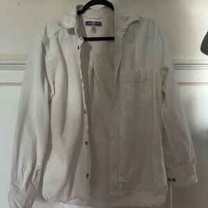 Urban Outfitters Men's Cream Corduroy Shirt Jacket